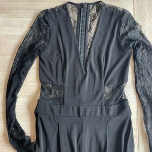 Express Elegant Black Lace Jumpsuit